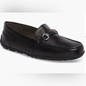 Geox Kids Black Leather Loafers